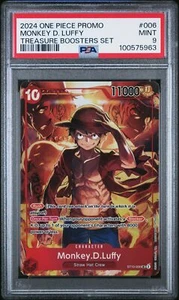 Monkey D. Luffy PSA9 2024 One Piece Promos Treasure Boosters Set #006 - Picture 1 of 2