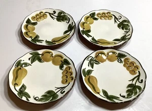 Set Of 4 Stangl Pottery Sculptured Fruit 6” Bread/Dessert Plates - Picture 1 of 3