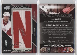2009-10 Upper Deck UD Black /499 Ville Leino #63 Rookie RC