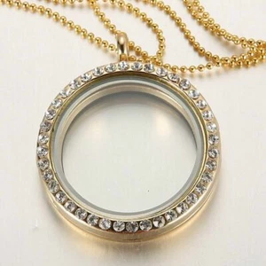 29MM Crystal Floating Charms Living Memory Glass Locket Pendant Only No Chain - Picture 1 of 1
