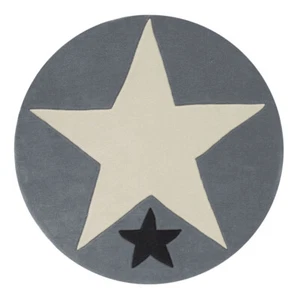 Rock Star Baby Kinderteppich in grau/weiß rund 130 cm - Bild 1 von 2