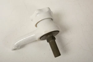 Quick-pression Antique Faucet (C2R) Pat Jan 26 10 (JSF6) White Porcelain w/Brass - Picture 1 of 9