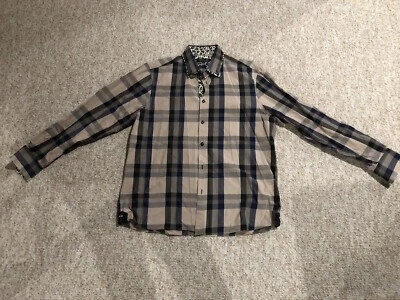 Dolce Guava Milano Men Checker Animal Print  Button Down Collar Size XL 17.5/18 - Image 1 of 4