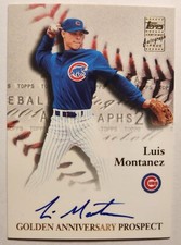 2001 Topps Golden Anniversary Prospect Auto #GAA-LM Luis Montanez Cubs