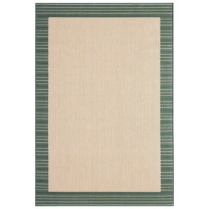 Nicole Miller Designer Area Rug Beige Green Modern Bordered Ultra Soft - Picture 1 of 11