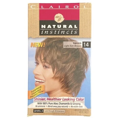 Clairol Natural Instincts Hair Color Dye TWEED Light Ash Brown #14 DISCONTINUED - Image 1 of 4