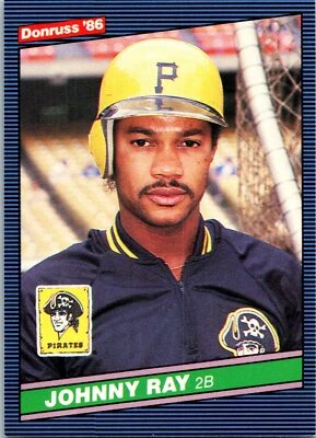 Johnny Ray 1986 Donruss #186 Pittsburgh Pirates - Image 1 of 2