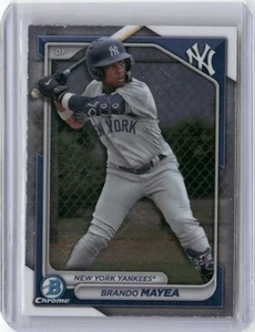 2024 BOWMAN CHROME PROSPECTS BRANDO MAYEA NEW YORK YANKEES #BCP-84 - Picture 1 of 2