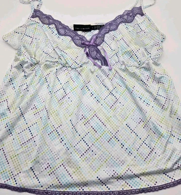 Camisola Babydoll The Limited para mujer con ribete de encaje talla L Y2K años 2000 ajustable Foto 1 de 4