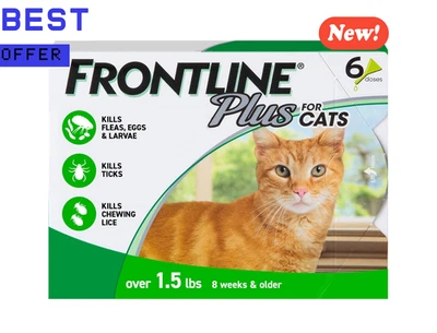 FRONTLINE NEW Cats and Kittens (8 Weeks and Older) – 6 Doses – Flea and Tick Treatment