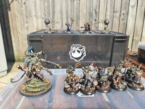 Schiavi delle Tenebre Age of Sigmar Esercito Completamente Dipinto con Base Acqua e Altro! - Foto 1 di 4