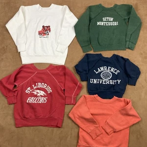 Vintage 60s-70s Lot of 5 Sweatshirt Kids Baby Champion Crewneck - Picture 1 of 8