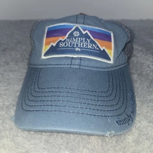 Simply Southern Hat Cap Blue One Size Fits Most SnapBack Adjustable Mesh NWT - Picture 1 of 7