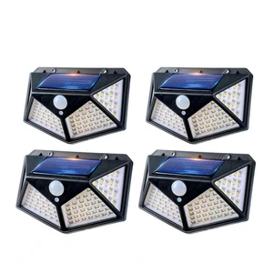 Solar Lights Outdoor 100 LED, 4 Pack Solar Motion Sensor Outdoor Lights with ... - Picture 1 of 6
