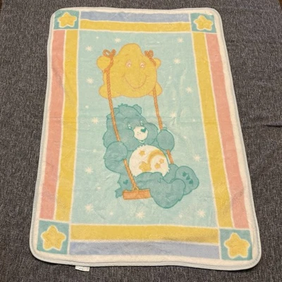 Care Bears Blue Bedtime Bear On Swing Sweet Dreams Baby Manta Lanzar Estrellas *VER Foto 1 de 4