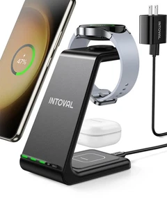 Wireless Charger,Wireless Charging Station for Samsung Galaxy Phone/Watch/Bud... - Picture 1 of 9