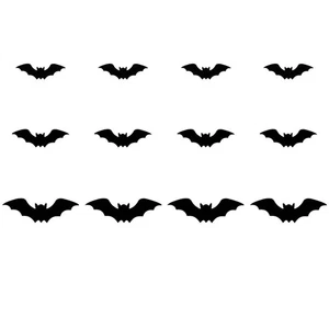 2025 Halloween 3D Lighted Bat Wall Decor Multipack with Purple LED Lights - Picture 1 of 7