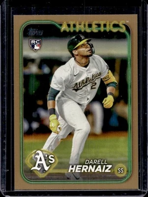 2024 Topps Update Darell Hernaiz RC Gold Rookie #1598/2024 Athletics - Image 1 of 2