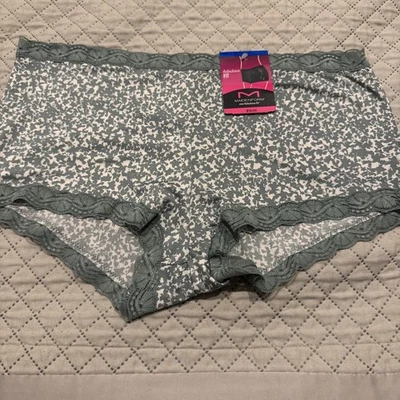 Panty corto para mujer Maidenform estampado verde talla 8 estilo 40760 Foto 1 de 2