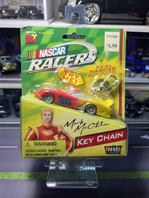 Rare Fox Kids Nascar Racers Mark McCutchen Charger Collector Key Chain - Image 1 of 4