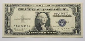 GEM Uncirculated 1935 H $1 Blue Seal Note, with "In God We Trust" on the Back - Picture 1 of 2