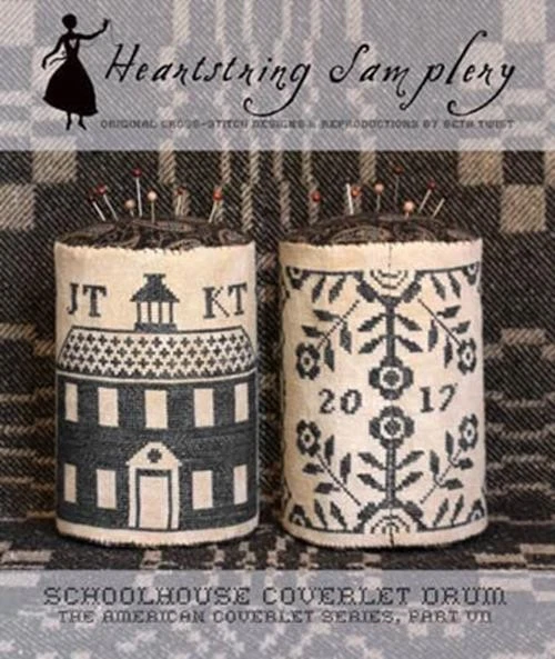Schoolhouse Coverlet Drum by Heartstring Samplery cross stitch pattern - Image 1 of 1