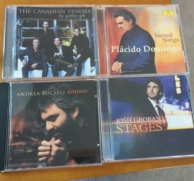 Tenor Fans- Lot Of 4 CDs~Canadian Tenors, Placido Domingo, Bocelli & Josh Groban Foto 1 de 4