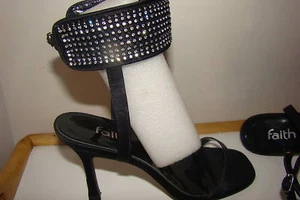 DAMEN STRASS SCHWARZ PARTYSCHUH ABSATZSCHUHE - FAITH - XC - Bild 1 von 1