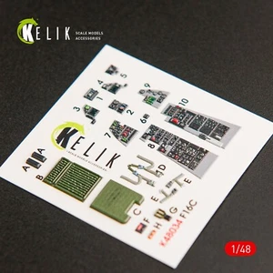 KeliK K48034 Scale 1:48 F-16C Fighting Falcon interior 3D decals for Kinetic kit - Bild 1 von 24