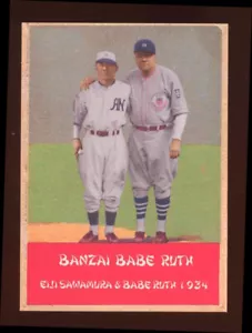 Carta promozionale Babe Ruth & Eiji Sawamura 2012 - Foto 1 di 2