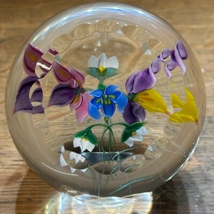 Caithness Scotland Wild Orchid Bouquet Paperweight 18/150 - Picture 1 of 7