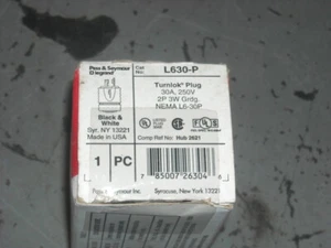 Pass & Seymour L630-P Turnlock Twistlock 30 amp. - Imagen 1 de 2