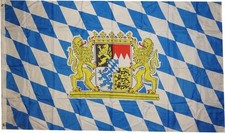 Premium Qualität Flagge Bayern LÖWE Wappen 90 x 150 cm Fahne mit Messingösen