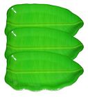 New Banana Leaf Shape Platter Plate ( Green , Pack of 3 ) BEST QUALITY FREE SHIP