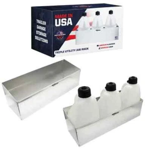 Pit Posse 436 Triple Fuel Jug Rack – Holds 3x 5 Gal Jugs – Aluminum, Made in USA - Picture 1 of 7