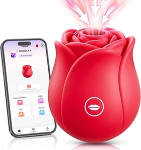 10 speed Rose Female Anniversary Birthday Gift for Her Massage Tongue Licking - Picture 1 of 9