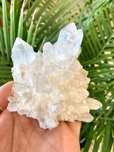 Kristall Quarz Geode klar Bergheilkristall Yoga Reiki Meditation 4x3" ZENDA - Bild 1 von 12