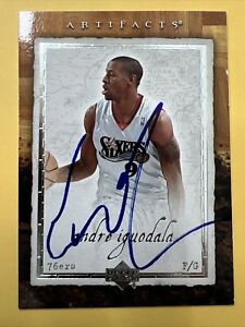 ANDRE IGUODALA  76ERS SIGNED AUTOGRAPHED 2007 FLEER NBA BASKETBALL CARD