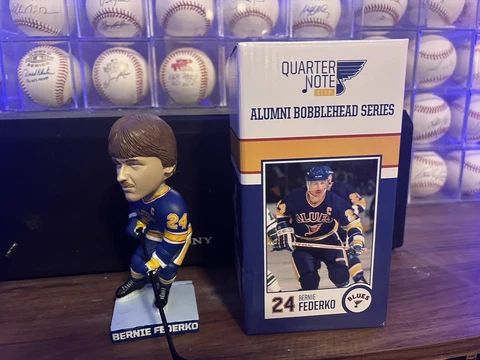 Bernie Federko Bobblehead Quarter Note Club St. Louis Blues Cover