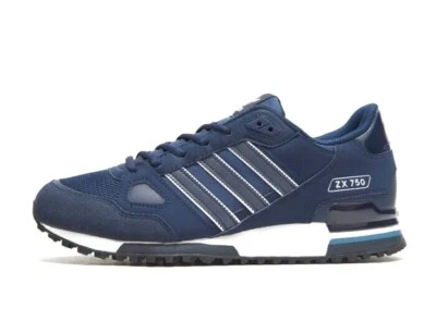 adidas ZX 750 Originals  Mens Shoes Trainers Uk Size 7 - 11    IF4901 Navy White - Image 1 of 4