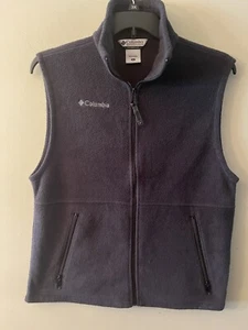 Columbia Men's Vest Black Cutoff Sleeve Fleece Comfort Casual Size Small - Picture 1 of 6