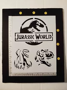 Jurassic World Park Dinosaur Raptor T-Rex 8.5"x11" Custom Stencil FREE SHIPPING - Picture 1 of 2