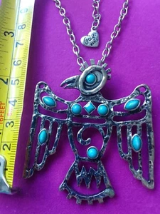 UNISEX, RARE 1990s LARGE SILVER TONE ODYS PARIS EAGLE SYMBOL OF "STRENGTH " .... - Picture 1 of 12