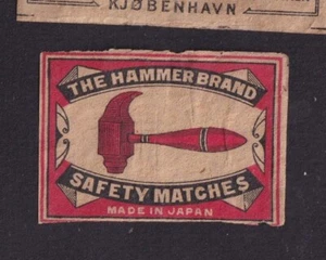 Ancienne  étiquette  Allumettes Japon BN161752 Marteau - Imagen 1 de 1