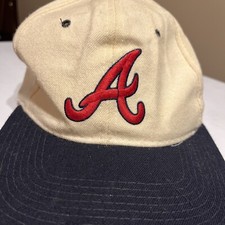 VTG Starter 100% Wool Atlanta Braves Fulton Co Stadium The Natural Snapback Hat