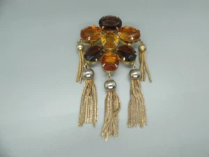 vintage kramer of new york exceptional brooch with tassles - Bild 1 von 6