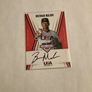 F106,097 2019 USA Stars and Stripes AUTO Black Ink BRENNAN MALONE/499 - Picture 1 of 1