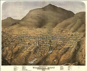 Vintage Virginia City, Storey County, Nevada 1875 USA POSTER PRINT WALL DECOR - Picture 1 of 1