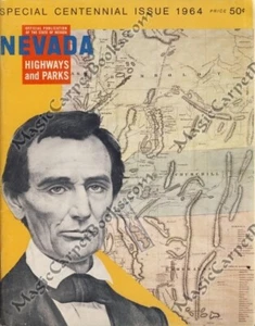 1964 NEVADA HIGHWAYS & PARKS Geschichte JAHRHUNDERTJAHRFEIER frühe Karten W VAN TILBURG CLARK - Bild 1 von 1