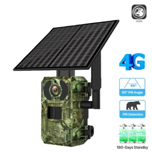 4MP HD 4G IP Camera Solar Panel Battery Power Hunting TTrail Camera Outdoor PIR - Afbeelding 1 van 6
